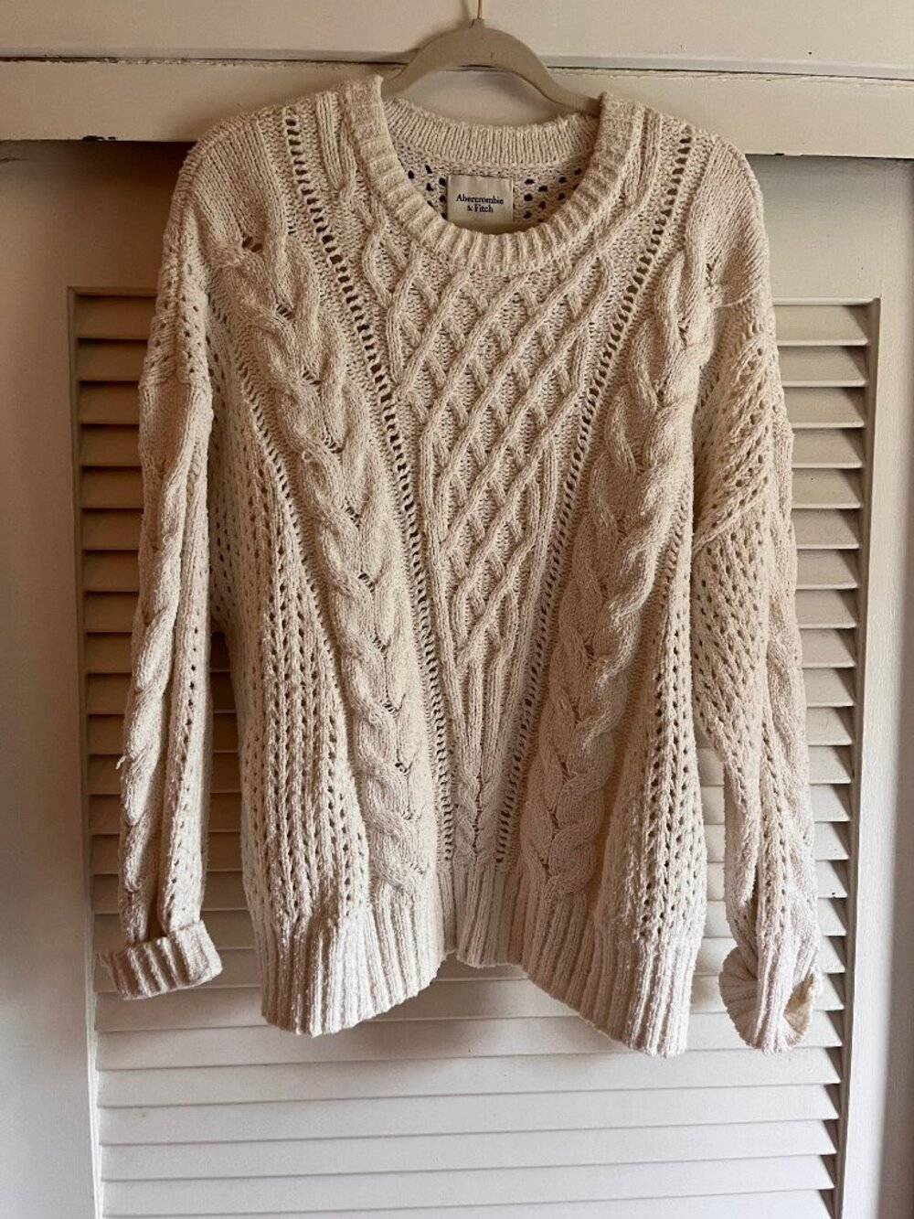 Abercrombie & Fitch Cream Knit Sweater